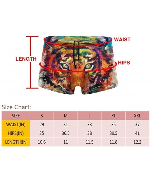 Briefs Mens Swim Briefs Sport Thong Swimsuit Competitive Swim Suit - Colorful Tiger - CF19CZCLK4L