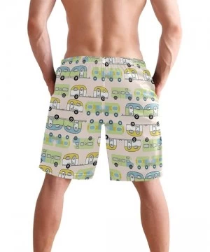 Trunks French Fries Men's Swim Trunks Beach Shorts with Pockets - Cute Happy Camper - CN18QIX5CE3