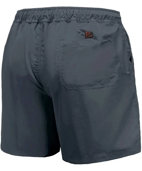 Board Shorts Men's Swim Trunks Quick Dry Beach Shorts with Pockets - Grey - CP18XOAYGHH