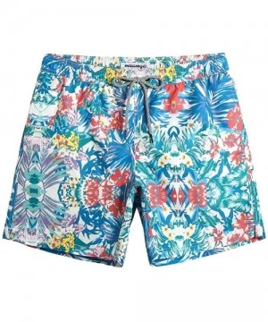 Trunks Mens Swim Trunks Quick Dry Swim Shorts with Mesh Lining Funny Swimwear Bathing Suits - Hawaii Flora - CZ18N95ULLN