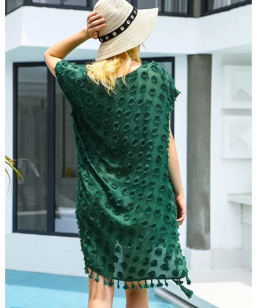 Cover-Ups Beach Coverup Cover Up Women Summer Swim Cover-up Bathing Beachwear Swimwear - Green Small - CI18R8XDICD