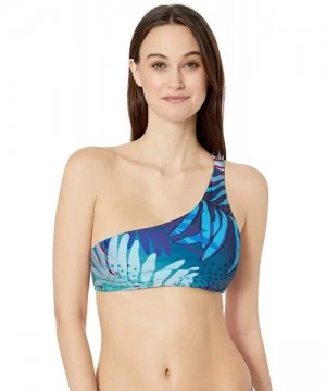 Tops Women's Cleo One Shoulder Bikini Top Swimsuit - Ocean Paradise - CC18GWLLE4Q