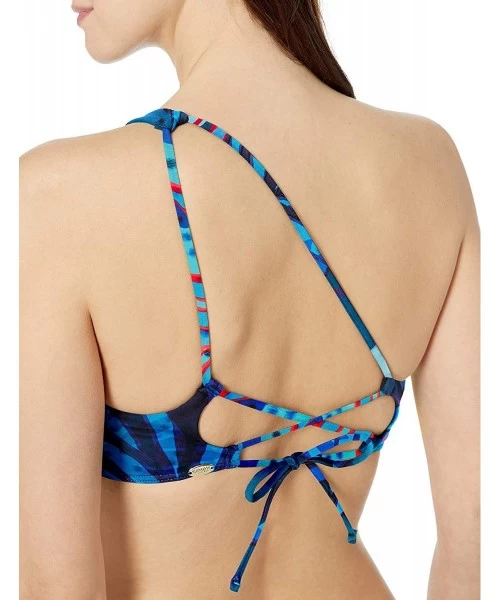 Tops Women's Cleo One Shoulder Bikini Top Swimsuit - Ocean Paradise - CC18GWLLE4Q