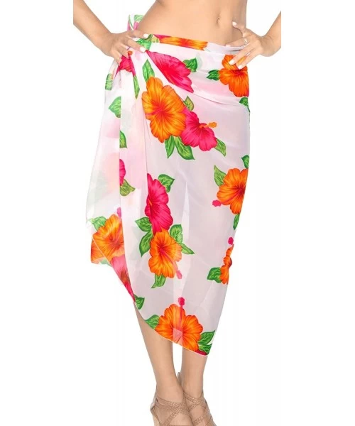 Cover-Ups Women's Sarong Swimsuit Cover Up Summer Beach Wrap Skirt Full Long G - Pink_l844 - CF110GKQTW9