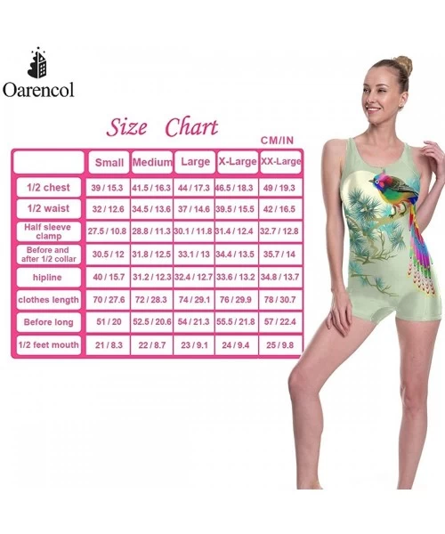 One-Pieces Womens Vintage Bird Branch Pine Moon One Piece Swimsuit Boyleg Athletic Swimwear Bathing Suit - Multi - C519C9CC48S