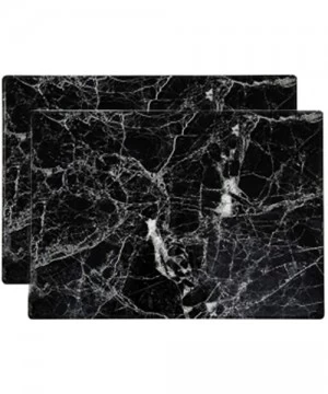 Tankinis Leather Dining Table Place Mats- Heat-Resistant Anti-Skid Kitchen Table Mats - Black - CW18STW23CE