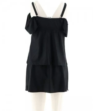 Tankinis Isaac Mizrahi Convertible Tankini Skirt A303187 - Black - CN18NTCWSAD