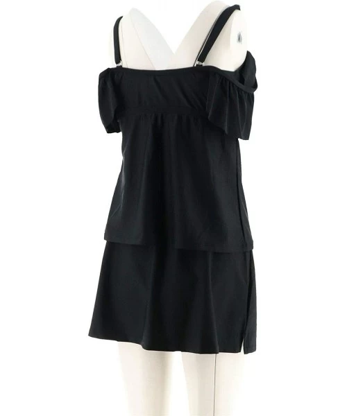 Tankinis Isaac Mizrahi Convertible Tankini Skirt A303187 - Black - CN18NTCWSAD