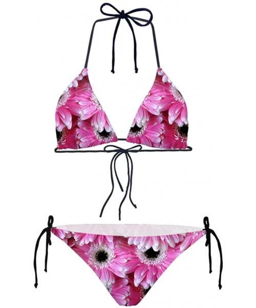 Sets Women Floral Bikini Swimsuits Halter Triangle Bikini Set Tie Neck Side - Pattern 03 - C318QNC5US5