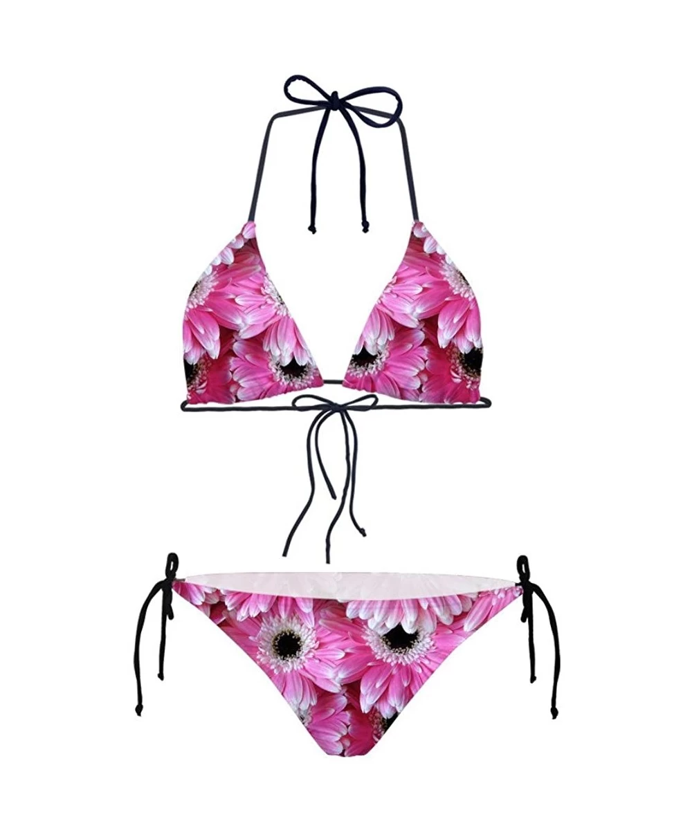 Sets Women Floral Bikini Swimsuits Halter Triangle Bikini Set Tie Neck Side - Pattern 03 - C318QNC5US5