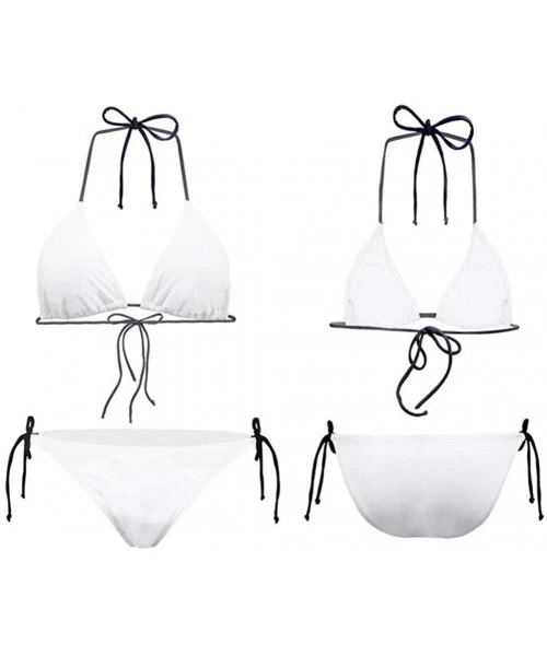 Sets Women Floral Bikini Swimsuits Halter Triangle Bikini Set Tie Neck Side - Pattern 03 - C318QNC5US5