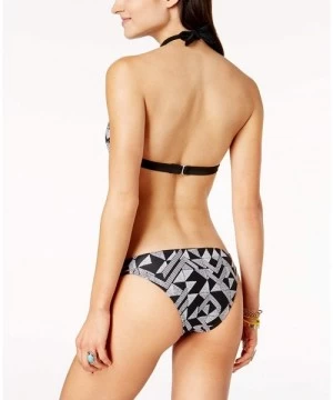 Bottoms Black White Maze Muse Strappy Cheeky Bikin Bottom XS - CS18Q24SDM2