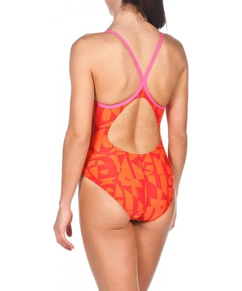 Racing Women's Gallery Light Drop Back one Piece - Red/Mango - CF182OGQZWR