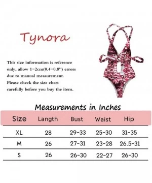 One-Pieces Women Deep V-Neck Snakeskin Print One Piece Swimsuit Bathing Suits Beach Swimwear Bikini - Wine Red - C418QEL5QL9