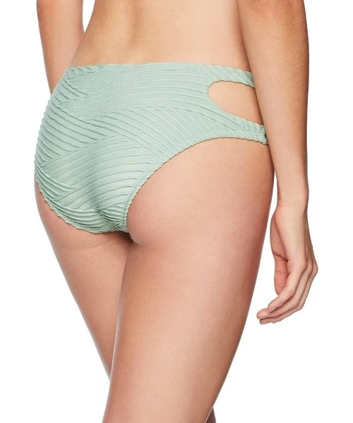 Bottoms Women's Cut Out Hipster Bikini Swimsuit Bottom - Sage//Sand Dunes - CA18C5ZYRQR