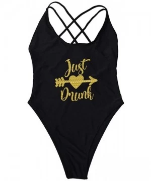 One-Pieces Letter Print Vintage Stappy Cross Back Birde One Piece Swimsuit High Leg Swimwear Bathing Suit - Justdrunk-bk-ggd ...