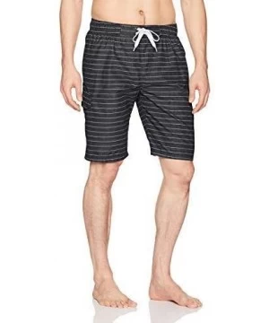 Trunks Men's Echelon Swim Trunks (Regular & Extended Sizes) - Line Up Black - CG187DQO028