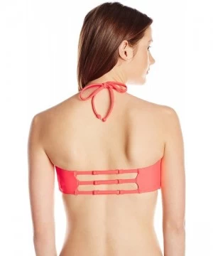 Tops Juniors Simply Solid Flutter Bikini Top - Electric Coral - CT11NVML9O7