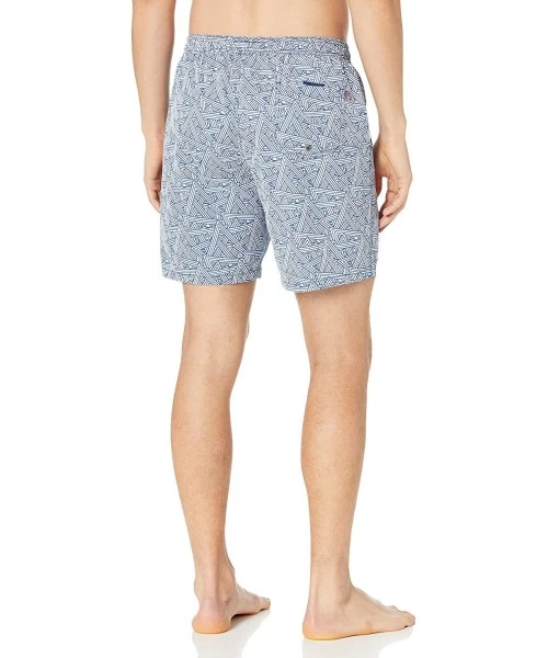 Trunks Men's Dale Print Swim Trunks- Blue- XXL - CX185IMZ344