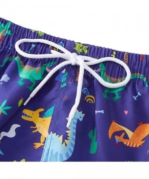 Tankinis Women's Drawstring Board Shorts Quick Dry Stretch Novelty Patterns Swimsuits Swimwear Bottoms S-XXL - Dinosaur-1 - C...