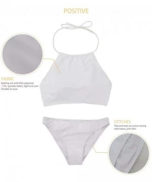 Sets Bathing Suits Sexy Women Bikini Two Piece Cheeky Bottom Swimsuit - Seagull - CF18QK0WEXR