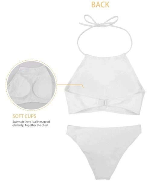 Sets Bathing Suits Sexy Women Bikini Two Piece Cheeky Bottom Swimsuit - Seagull - CF18QK0WEXR