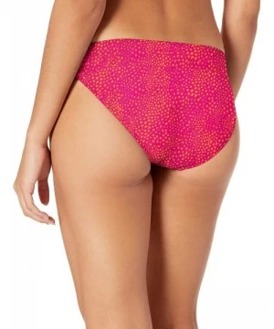 Tankinis Women's Twist Band Hipster Bikini Bottom Swimsuit - Safari Spot Ultra Pink - CU18UULKGD0