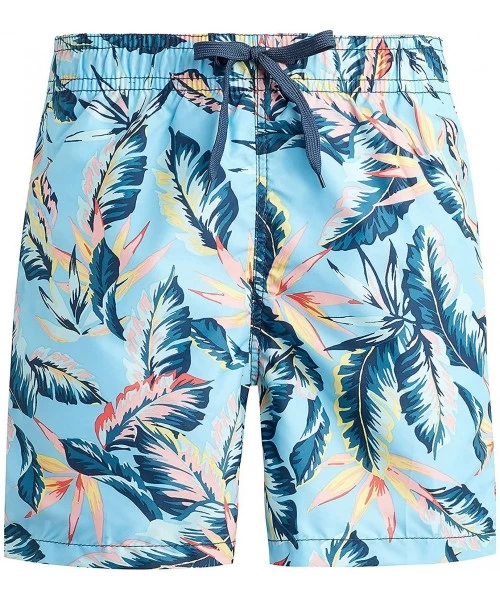 Trunks Men's Riviera Swim Trunks - Coastline Alaska Blue - CK194DEHXZ4