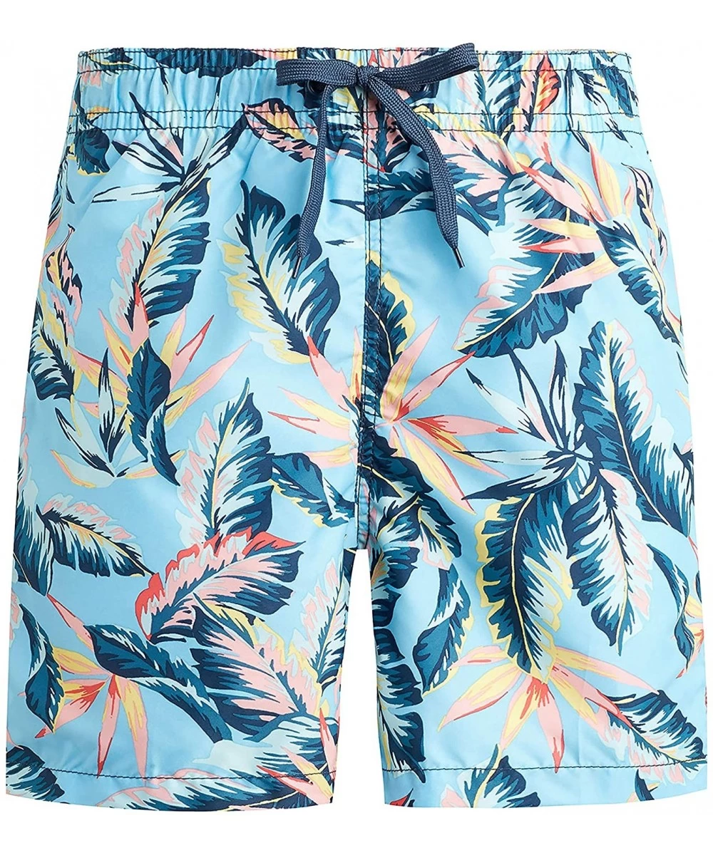 Trunks Men's Riviera Swim Trunks - Coastline Alaska Blue - CK194DEHXZ4