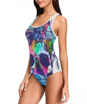 One-Pieces Skull Day of The Dead One Piece Swimsuit Swimwear Bathing Suit for Women Juniors (XS-3XL) - Multi 4 - C918G3WLU6W