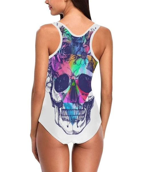 One-Pieces Skull Day of The Dead One Piece Swimsuit Swimwear Bathing Suit for Women Juniors (XS-3XL) - Multi 4 - C918G3WLU6W