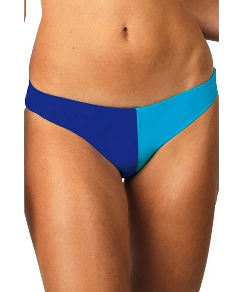 Tankinis Blue Santa Cruz Color Block Low Rider Bikini Bottom Size M - CZ187KW8CWD