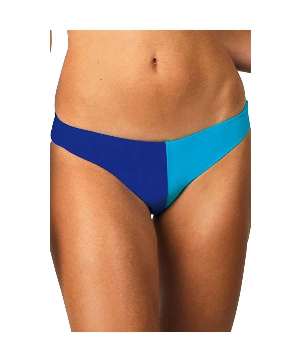 Tankinis Blue Santa Cruz Color Block Low Rider Bikini Bottom Size M - CZ187KW8CWD