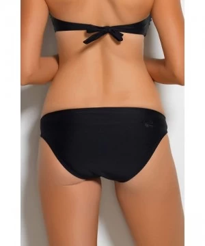 Tankinis Black Bikini Bottoms for Women - Full-Coverage Bottom UPF50 UV Protection - C01268E8JF1