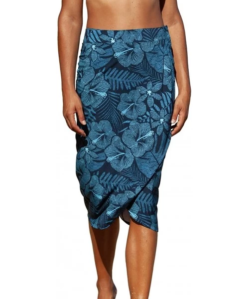 Cover-Ups Length 3 - Quick Wrap Cover-up That Multitasks as The Perfect Travel/Summer Skirt - Maui Moonlight - CP18ZTX3HEY