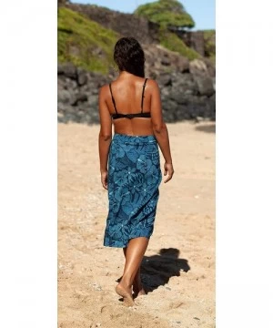 Cover-Ups Length 3 - Quick Wrap Cover-up That Multitasks as The Perfect Travel/Summer Skirt - Maui Moonlight - CP18ZTX3HEY