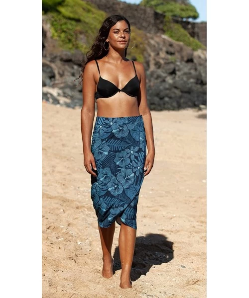 Cover-Ups Length 3 - Quick Wrap Cover-up That Multitasks as The Perfect Travel/Summer Skirt - Maui Moonlight - CP18ZTX3HEY