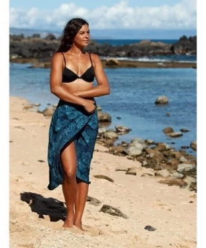 Cover-Ups Length 3 - Quick Wrap Cover-up That Multitasks as The Perfect Travel/Summer Skirt - Maui Moonlight - CP18ZTX3HEY