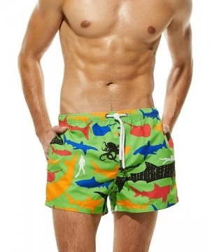 Board Shorts Mens Sports Surfing Short Swimwear Board Shorts - 81304 Light Green - CU18G8YL4YH