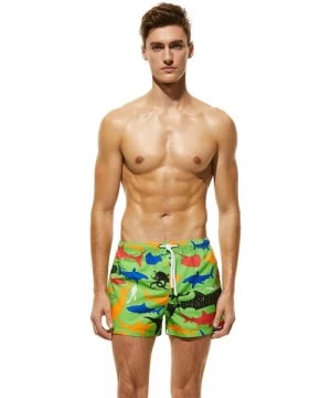 Board Shorts Mens Sports Surfing Short Swimwear Board Shorts - 81304 Light Green - CU18G8YL4YH