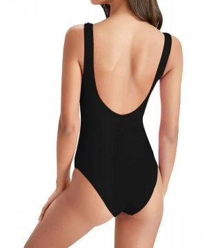 One-Pieces Bride Squad Bachelorette Pool Party One Piece High Leg Swimsuit - Bride - Black - CE199T77GWM