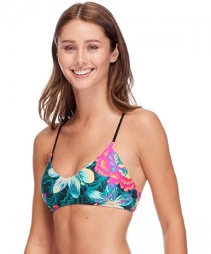 Tops Junior's Urbania Alani Halter Bikini Top - Fleur Floral - CR12MYMJZ1U