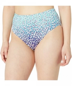 Bottoms Athena Women's High Waist Tummy Control Bikini Bottom - Blue Ombre - CL18YASLMX5