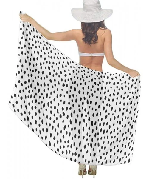 Cover-Ups Women Fashion Shawl Wrap Summer Vacation Beach Towels Swimsuit Cover Up Polka Dot Structure With Scattered Pieces -...