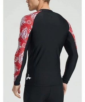 Rash Guards Men's Long Sleeve UPF 50+ Baselayer Skins Performance Fit Compression Rash Guard-CLY02C - Steering - CZ18IK2OECY