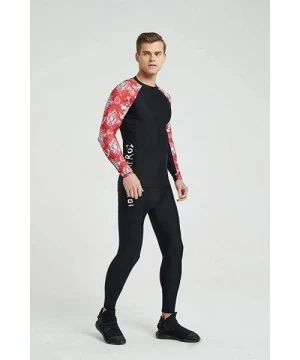 Rash Guards Men's Long Sleeve UPF 50+ Baselayer Skins Performance Fit Compression Rash Guard-CLY02C - Steering - CZ18IK2OECY