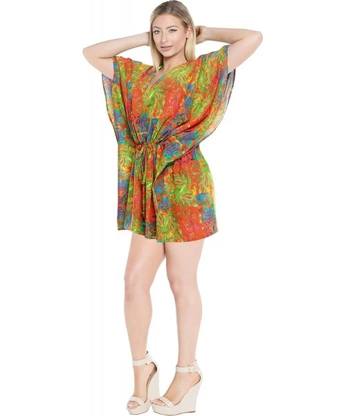 Cover-Ups Women's Bathing Suit Cover Up for Beach Pool Swimwear Drawstring C - Multicolor_f210 - CE17Z6SL6KU