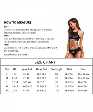 Sets Bikini Bathing Suit Womens 2 Piece Halter Neack High Waist Padded Sexy Swimsuit - Color16 - C7196RKXOAA