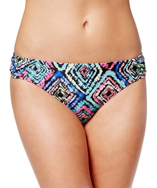 Bottoms Women's Geo-Print Hipster Bikini Bottom - Black - CD17YIDIKIY