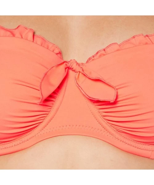 Tops Getaway Convertible Bikini Top - Coral - C718A0KS2EH